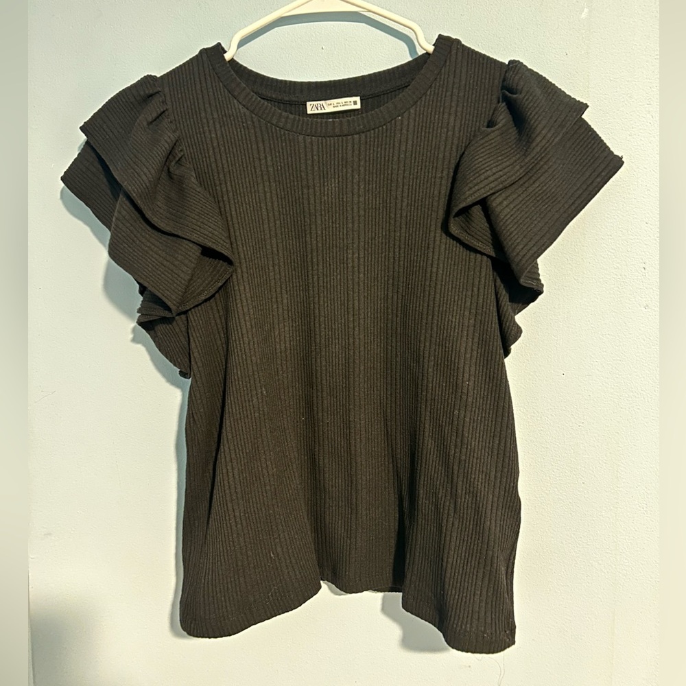 Zara Ruffle Sleeve Blouse